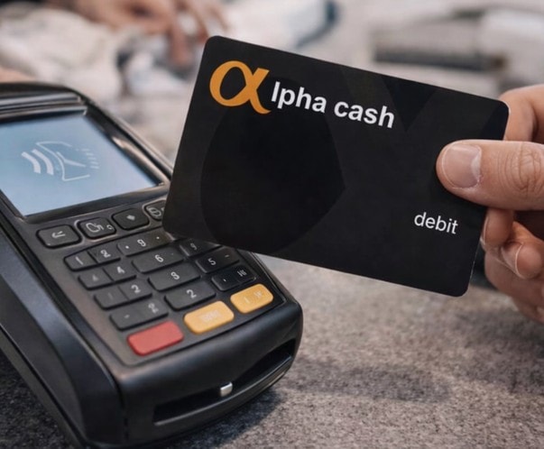 Alpha Cash Visa debit card — use anywhere debit is accepted